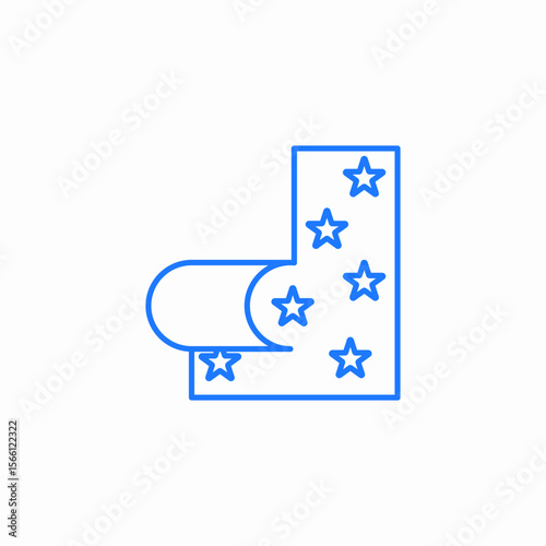 blue party blower icon sign vector