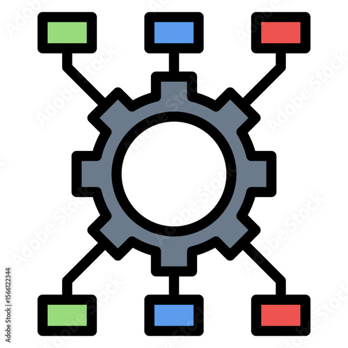 Algorithm icon vector image. Can be used for Data Science.