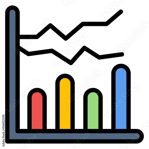Bar Chart icon vector image. Can be used for Data Science.