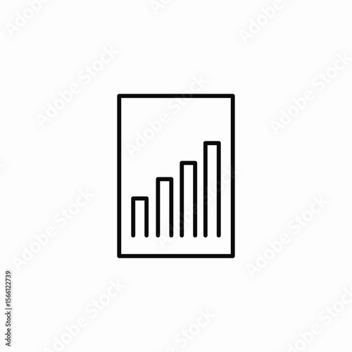 document growth icon sign vector