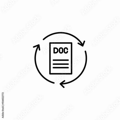 document sync icon sign vector