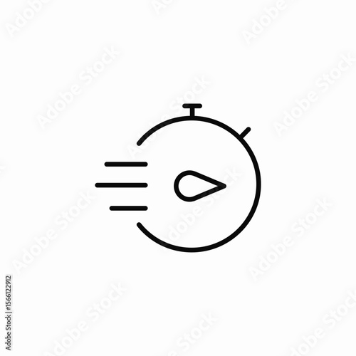 fast time icon sign vector