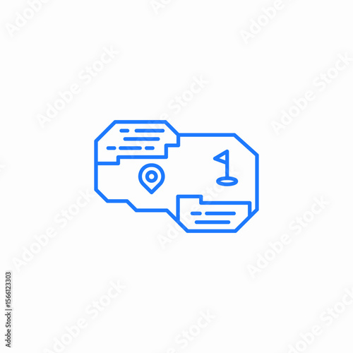 golf map location icon sign vector