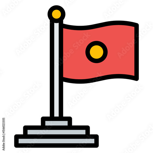 Flags icon vector image. Can be used for Data Science.