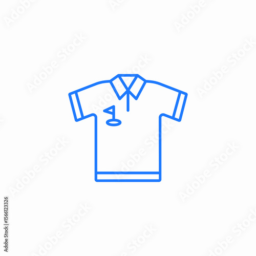 golf shirt icon sign vector