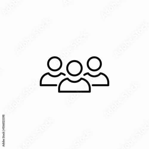 group members icon sign vector