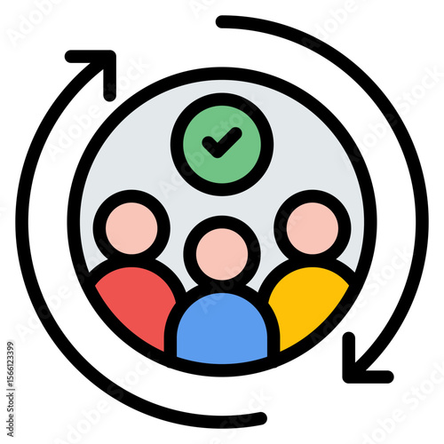 Inclusion icon vector image. Can be used for Data Science.