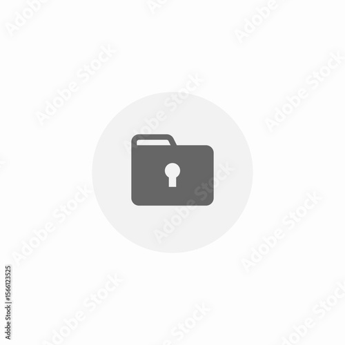 locked folder icon sign vector