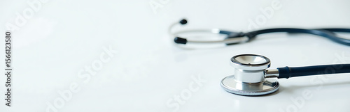 stethoscope lies white gradated background concept image health checks medical