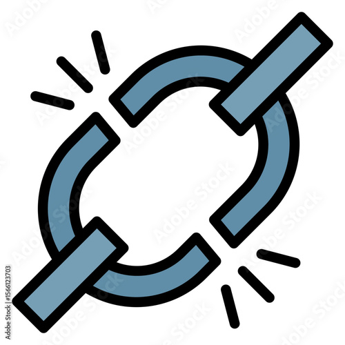 Broken Chain icon vector image. Can be used for Burnout.