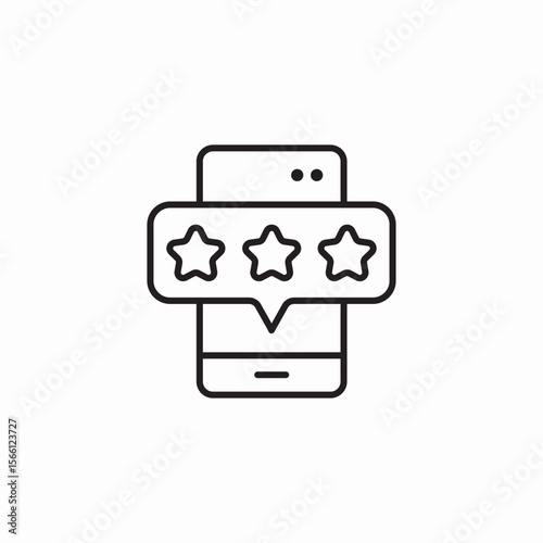 mobile rating icon sign vector