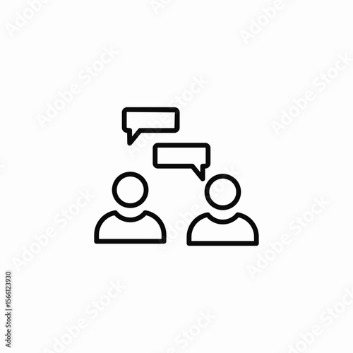 people talking icon sign vector