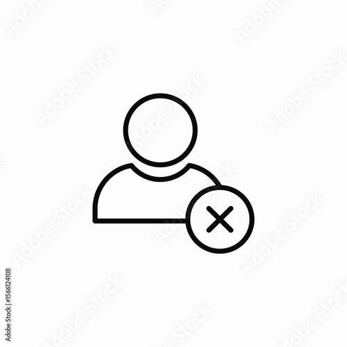 remove user icon sign vector