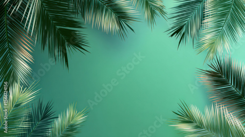 Tropical Palm Leaves Background