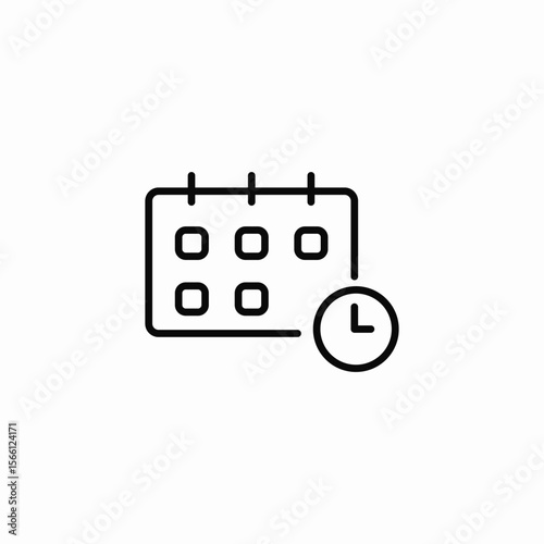 schedule time icon sign vector