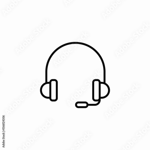 support headset icon sign vector