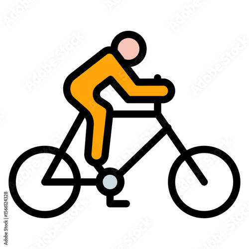 Cyclist icon vector image. Can be used for Urban Tribes.