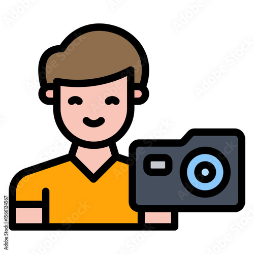 Photographer icon vector image. Can be used for Urban Tribes.