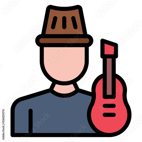 Musician icon vector image. Can be used for Urban Tribes.