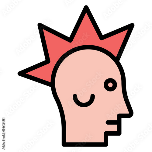 Punk icon vector image. Can be used for Urban Tribes.