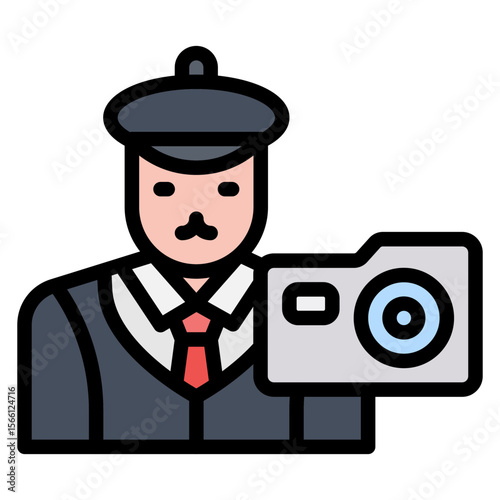 Vintage Enthusiast icon vector image. Can be used for Urban Tribes.