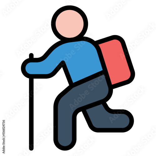 Wanderer icon vector image. Can be used for Urban Tribes.