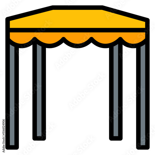 Overhang icon vector image. Can be used for 3d Printing.