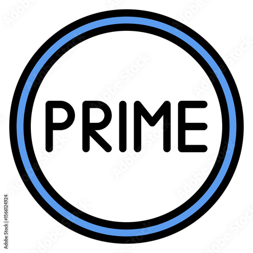 Prime icon vector image. Can be used for 3d Printing.