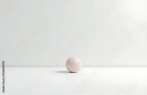 single object sits alone large empty space plain white