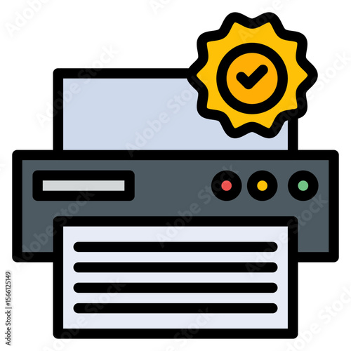 Print Quality icon vector image. Can be used for 3d Printing.