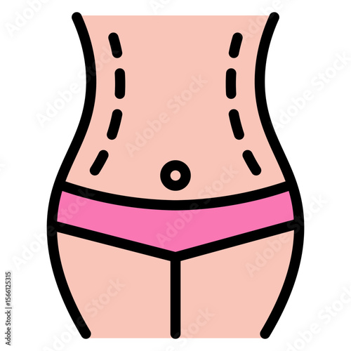 Body Contouring icon vector image. Can be used for Plastic and Cosmetic Surgery.