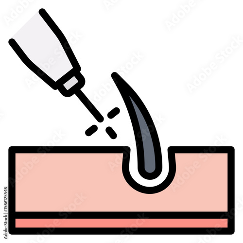 Laser Hair Removal icon vector image. Can be used for Plastic and Cosmetic Surgery.