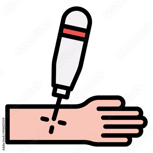Laser Therapy icon vector image. Can be used for Plastic and Cosmetic Surgery.