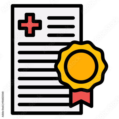 Medical Certificate icon vector image. Can be used for Plastic and Cosmetic Surgery.