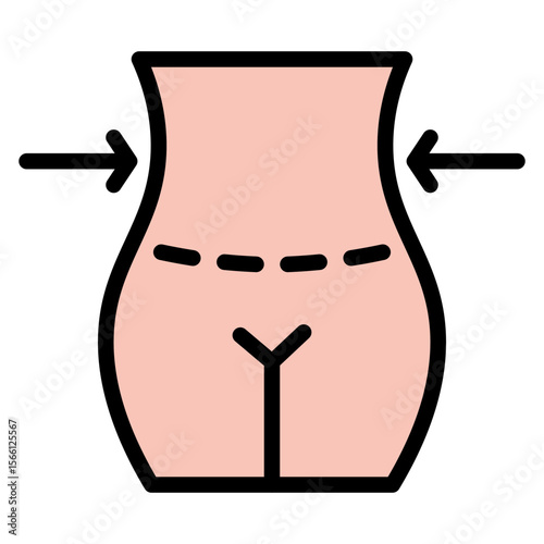 Liposuction icon vector image. Can be used for Plastic and Cosmetic Surgery.