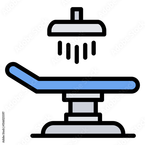 Operating Table icon vector image. Can be used for Plastic and Cosmetic Surgery.