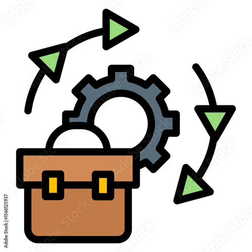 Business Continuity icon vector image. Can be used for Business Audit.