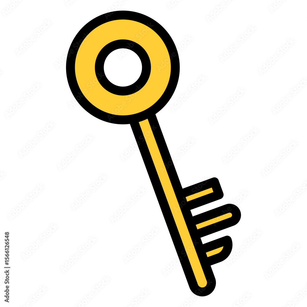 Key design icon vector image. Can be used for Locksmith.