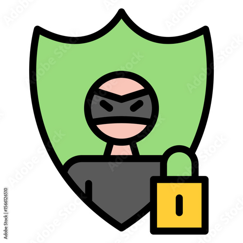 Anti theft icon vector image. Can be used for Locksmith.