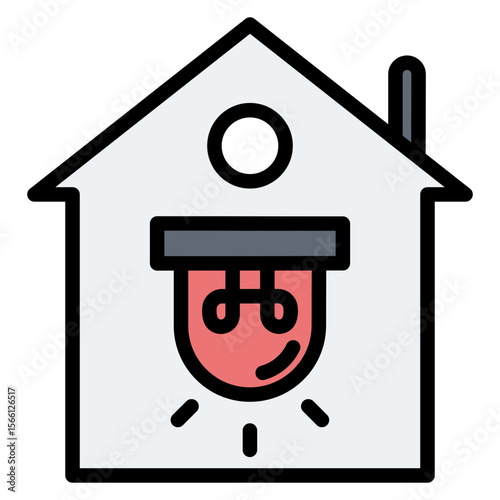 Burglar alarm icon vector image. Can be used for Locksmith.