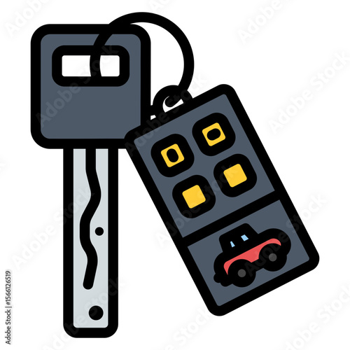 Car key icon vector image. Can be used for Locksmith.