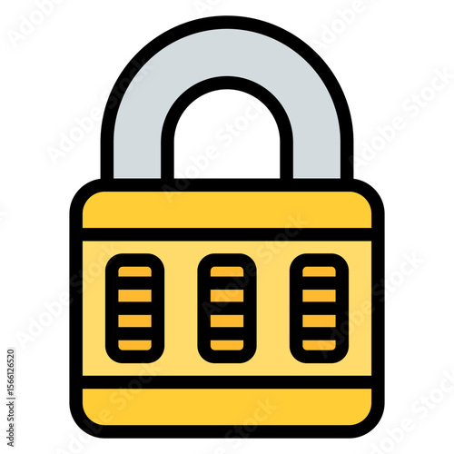 Combination lock icon vector image. Can be used for Locksmith.