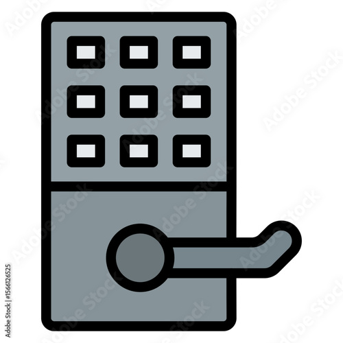 Digital lock icon vector image. Can be used for Locksmith.