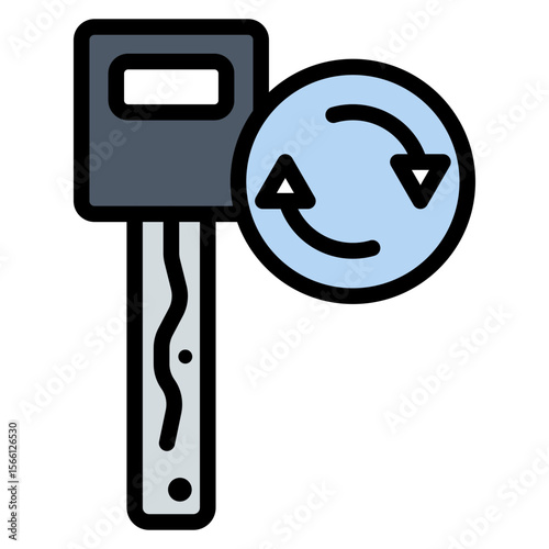 Duplicate key icon vector image. Can be used for Locksmith.