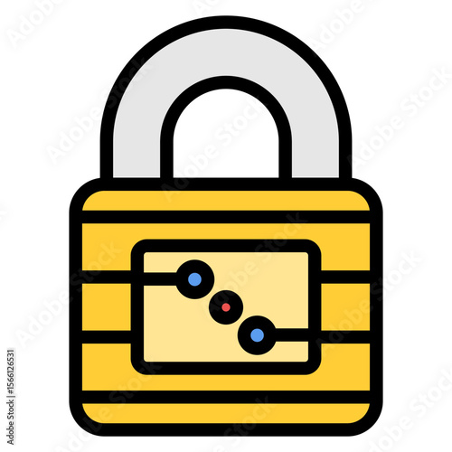 Electronic lock icon vector image. Can be used for Locksmith.
