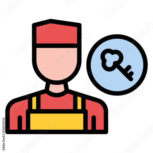 Emergency locksmith icon vector image. Can be used for Locksmith.
