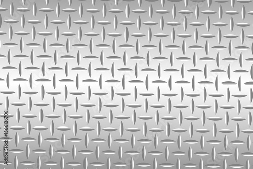 Silver gray metal background, 3D polished chrome metallic and shiny diamond plate texture