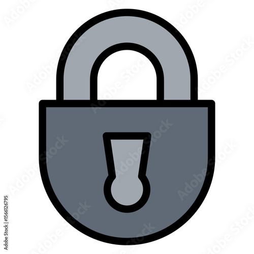 Padlock icon vector image. Can be used for Locksmith.