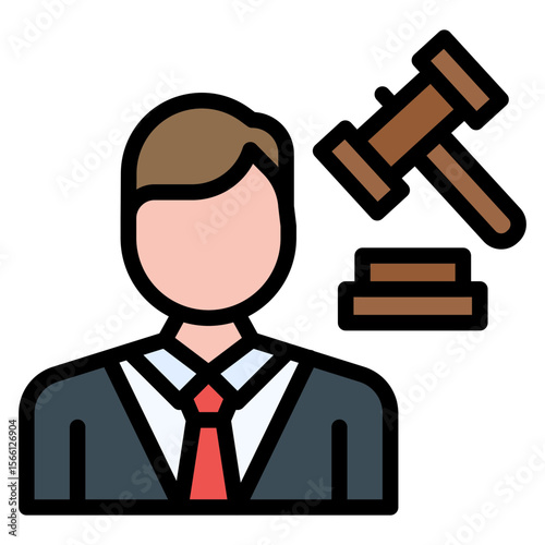 Attorney icon vector image. Can be used for Legal Services.