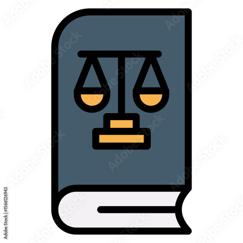 Law Book icon vector image. Can be used for Legal Services.